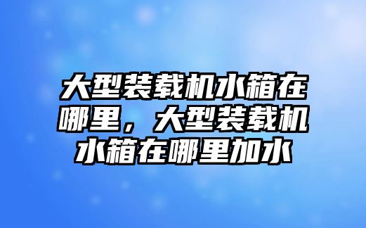 大型裝載機水箱在哪里，大型裝載機水箱在哪里加水