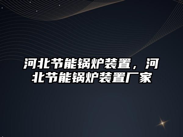 河北節(jié)能鍋爐裝置，河北節(jié)能鍋爐裝置廠家