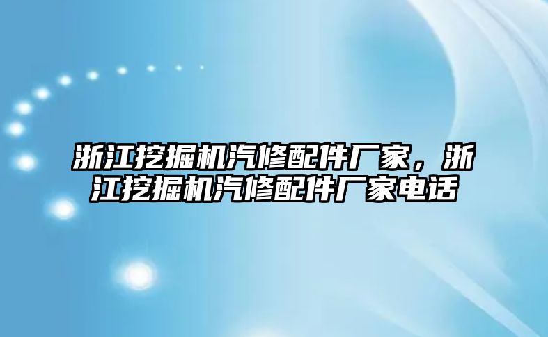 浙江挖掘機汽修配件廠家，浙江挖掘機汽修配件廠家電話