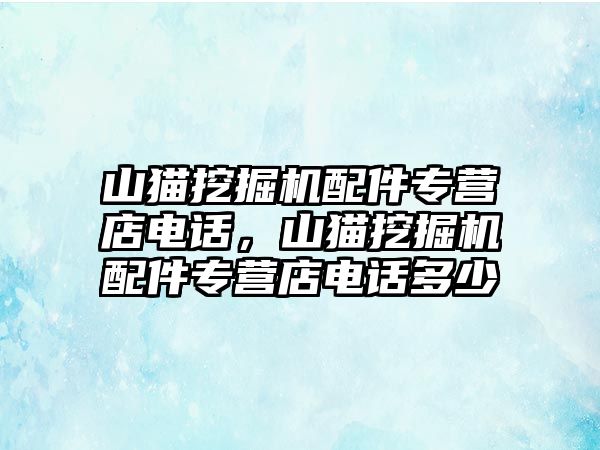 山貓挖掘機(jī)配件專營店電話，山貓挖掘機(jī)配件專營店電話多少