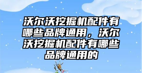 沃爾沃挖掘機配件有哪些品牌通用，沃爾沃挖掘機配件有哪些品牌通用的