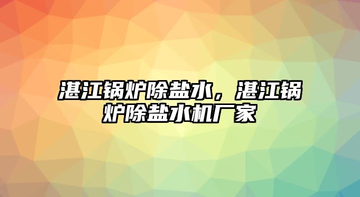 湛江鍋爐除鹽水，湛江鍋爐除鹽水機(jī)廠家