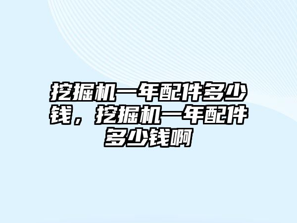 挖掘機(jī)一年配件多少錢，挖掘機(jī)一年配件多少錢啊