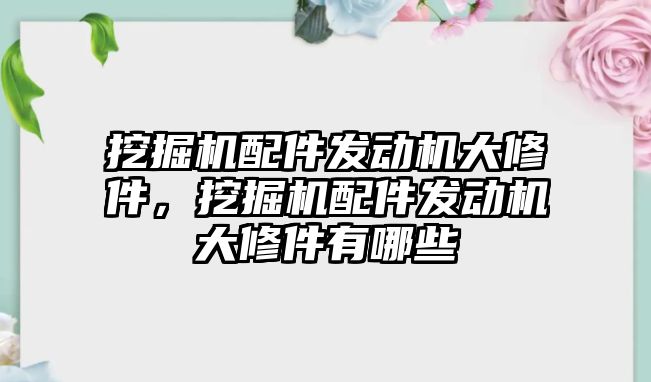 挖掘機配件發(fā)動機大修件，挖掘機配件發(fā)動機大修件有哪些