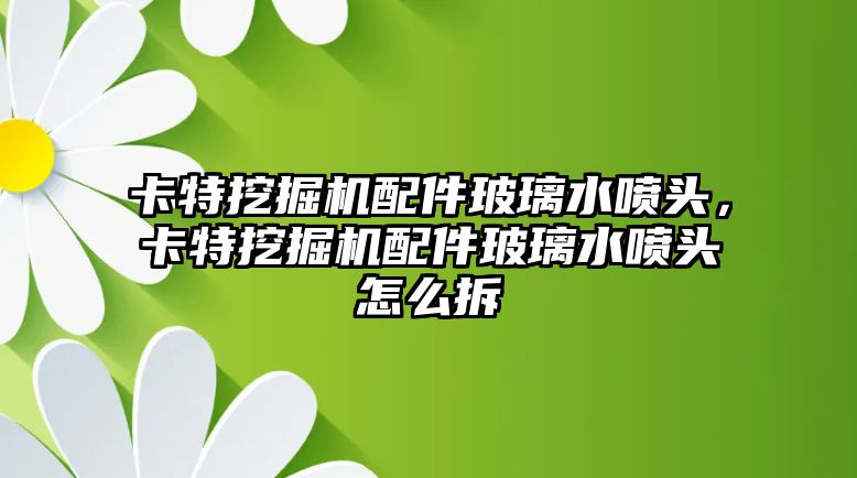 卡特挖掘機配件玻璃水噴頭，卡特挖掘機配件玻璃水噴頭怎么拆