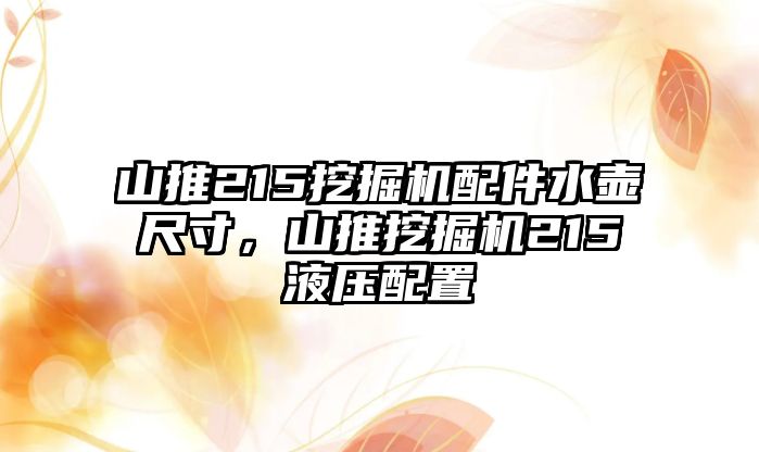 山推215挖掘機(jī)配件水壺尺寸，山推挖掘機(jī)215液壓配置