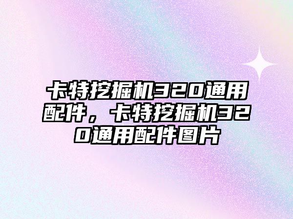 卡特挖掘機320通用配件，卡特挖掘機320通用配件圖片