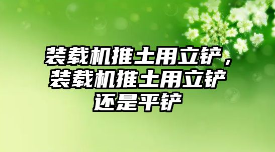 裝載機推土用立鏟，裝載機推土用立鏟還是平鏟