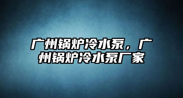 廣州鍋爐冷水泵，廣州鍋爐冷水泵廠家