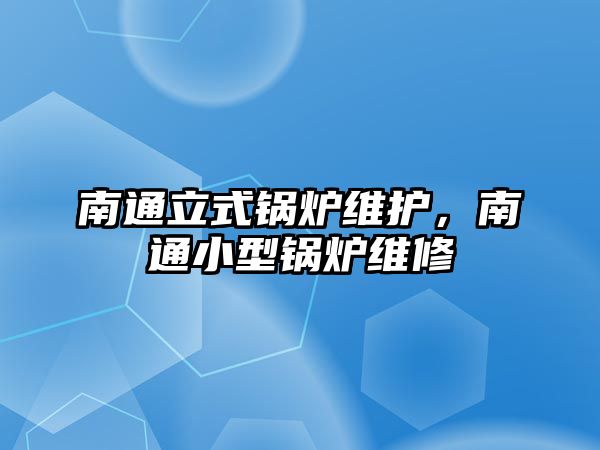 南通立式鍋爐維護(hù)，南通小型鍋爐維修