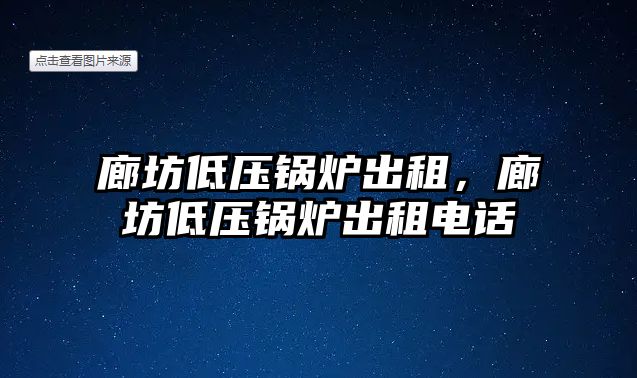 廊坊低壓鍋爐出租，廊坊低壓鍋爐出租電話