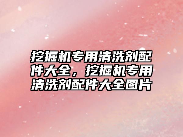 挖掘機專用清洗劑配件大全，挖掘機專用清洗劑配件大全圖片