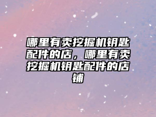 哪里有賣挖掘機鑰匙配件的店，哪里有賣挖掘機鑰匙配件的店鋪