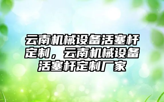 云南機械設備活塞桿定制，云南機械設備活塞桿定制廠家