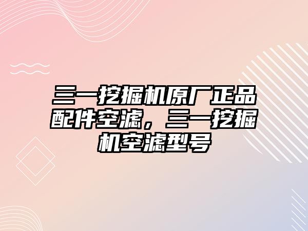 三一挖掘機(jī)原廠正品配件空濾，三一挖掘機(jī)空濾型號