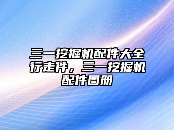 三一挖掘機配件大全行走件，三一挖掘機配件圖冊