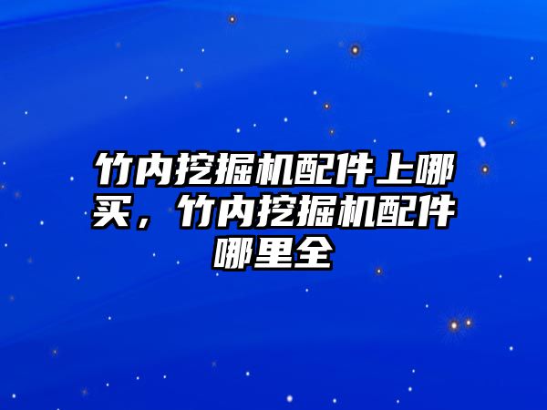 竹內(nèi)挖掘機配件上哪買，竹內(nèi)挖掘機配件哪里全