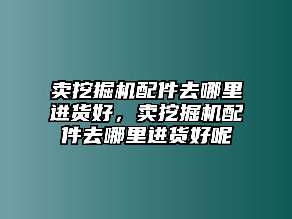 賣挖掘機(jī)配件去哪里進(jìn)貨好，賣挖掘機(jī)配件去哪里進(jìn)貨好呢