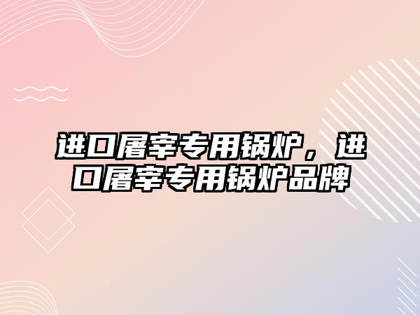 進口屠宰專用鍋爐，進口屠宰專用鍋爐品牌