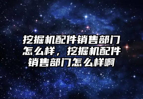 挖掘機(jī)配件銷售部門怎么樣，挖掘機(jī)配件銷售部門怎么樣啊