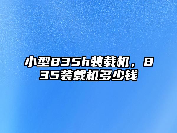 小型835h裝載機，835裝載機多少錢