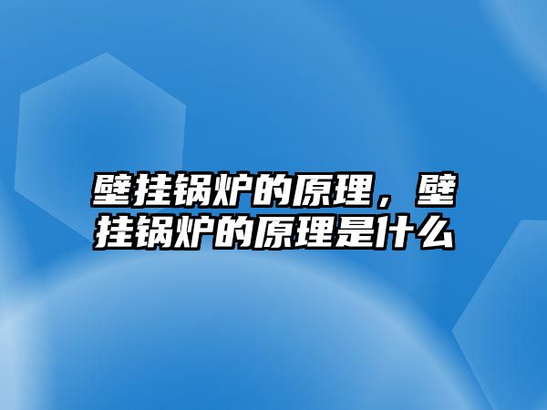 壁掛鍋爐的原理，壁掛鍋爐的原理是什么