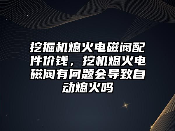 挖掘機熄火電磁閥配件價錢，挖機熄火電磁閥有問題會導致自動熄火嗎