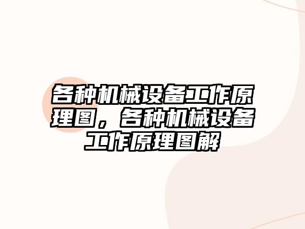 各種機械設(shè)備工作原理圖，各種機械設(shè)備工作原理圖解