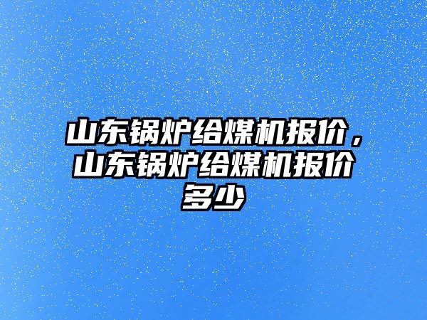 山東鍋爐給煤機(jī)報價，山東鍋爐給煤機(jī)報價多少