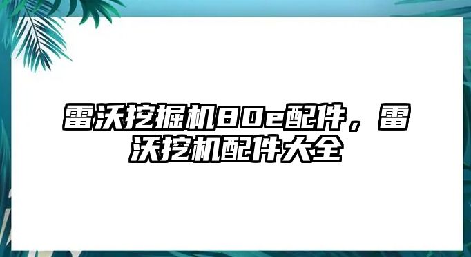 雷沃挖掘機80e配件，雷沃挖機配件大全