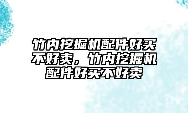 竹內挖掘機配件好買不好賣，竹內挖掘機配件好買不好賣