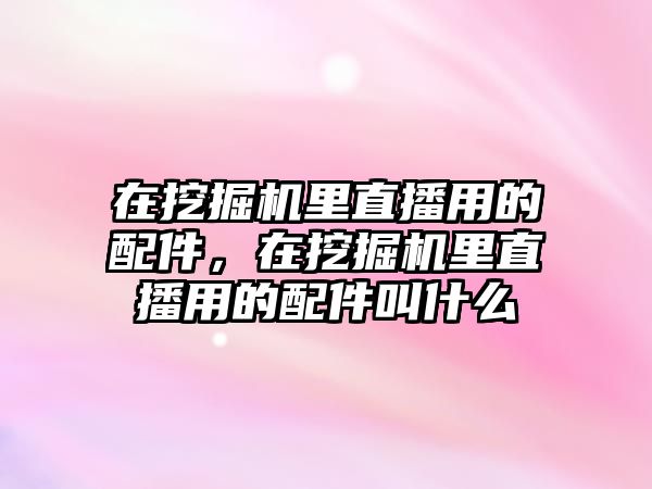 在挖掘機(jī)里直播用的配件，在挖掘機(jī)里直播用的配件叫什么