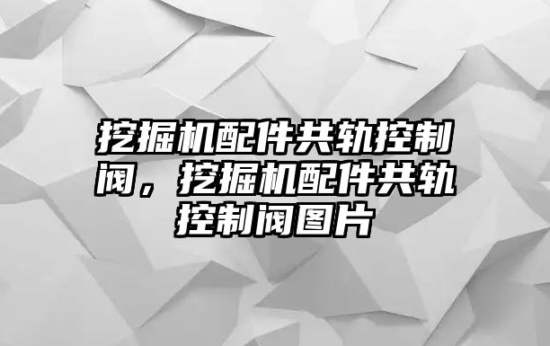 挖掘機配件共軌控制閥，挖掘機配件共軌控制閥圖片