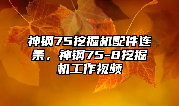 神鋼75挖掘機(jī)配件連條，神鋼75-8挖掘機(jī)工作視頻