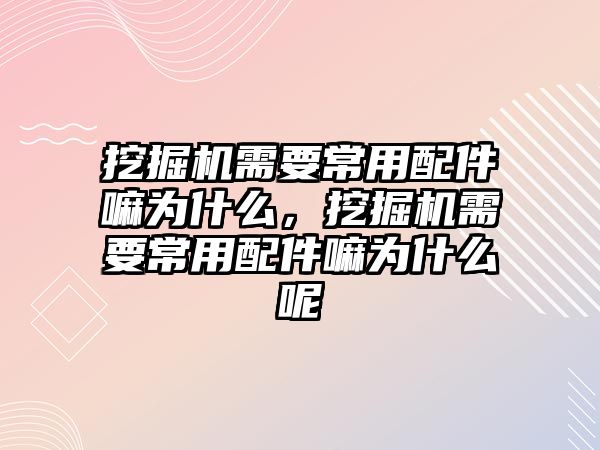 挖掘機需要常用配件嘛為什么，挖掘機需要常用配件嘛為什么呢