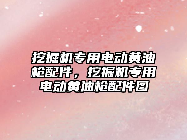 挖掘機專用電動黃油槍配件，挖掘機專用電動黃油槍配件圖