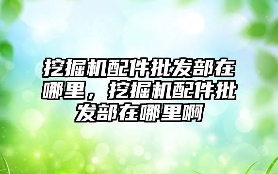 挖掘機配件批發(fā)部在哪里，挖掘機配件批發(fā)部在哪里啊