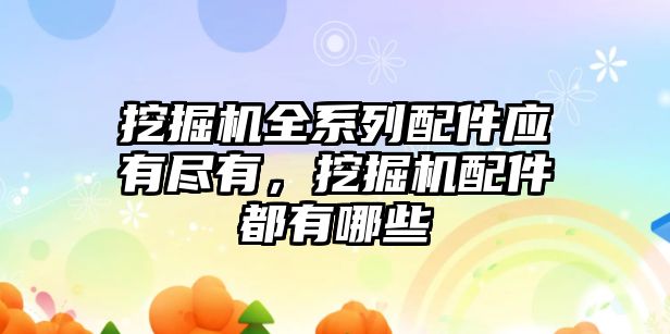 挖掘機全系列配件應(yīng)有盡有，挖掘機配件都有哪些