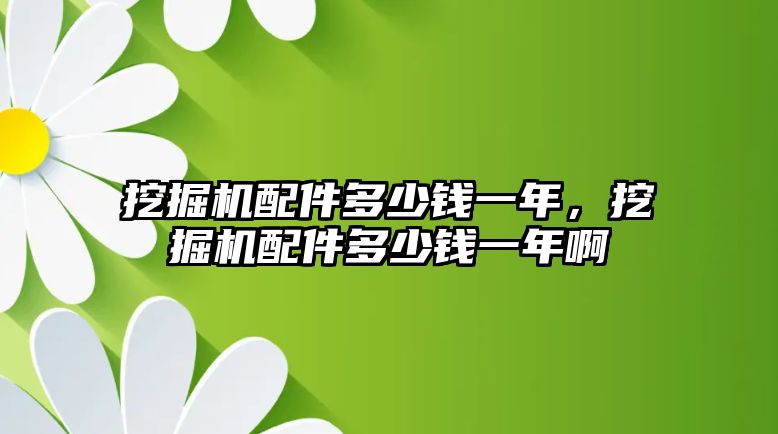 挖掘機配件多少錢一年，挖掘機配件多少錢一年啊