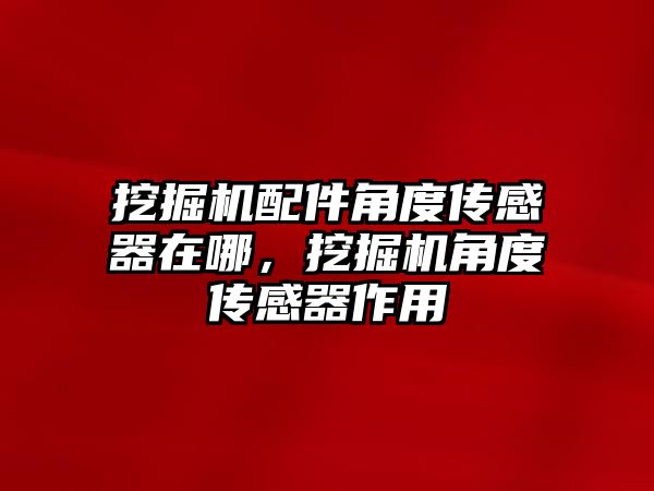 挖掘機配件角度傳感器在哪，挖掘機角度傳感器作用