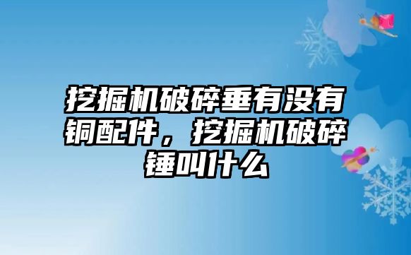 挖掘機破碎垂有沒有銅配件，挖掘機破碎錘叫什么