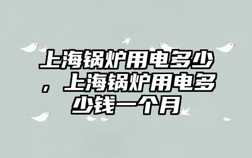 上海鍋爐用電多少，上海鍋爐用電多少錢一個(gè)月