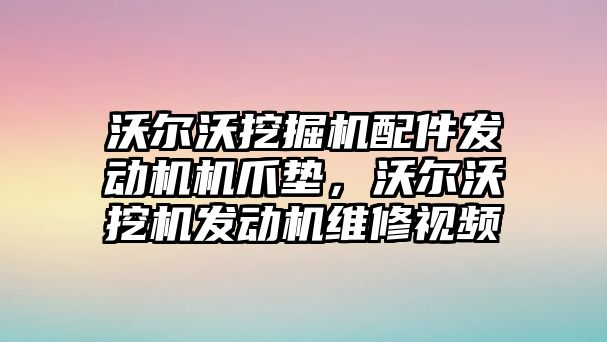 沃爾沃挖掘機配件發(fā)動機機爪墊，沃爾沃挖機發(fā)動機維修視頻