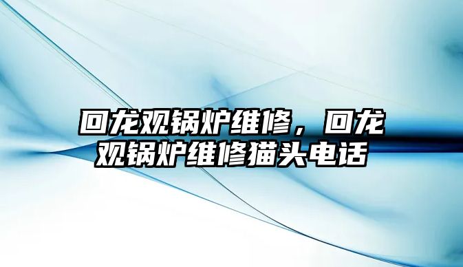 回龍觀鍋爐維修，回龍觀鍋爐維修貓頭電話