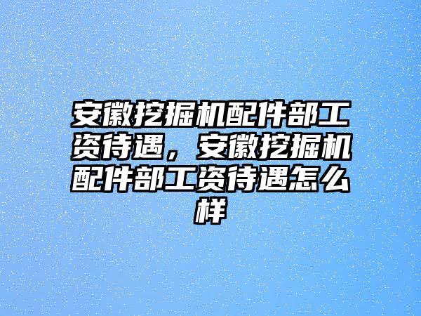 安徽挖掘機配件部工資待遇，安徽挖掘機配件部工資待遇怎么樣