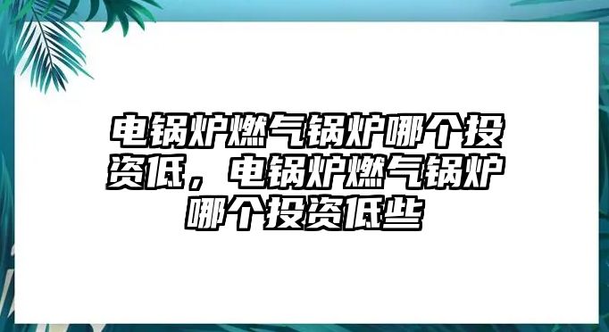 電鍋爐燃?xì)忮仩t哪個(gè)投資低，電鍋爐燃?xì)忮仩t哪個(gè)投資低些