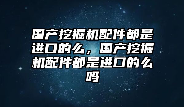 國(guó)產(chǎn)挖掘機(jī)配件都是進(jìn)口的么，國(guó)產(chǎn)挖掘機(jī)配件都是進(jìn)口的么嗎