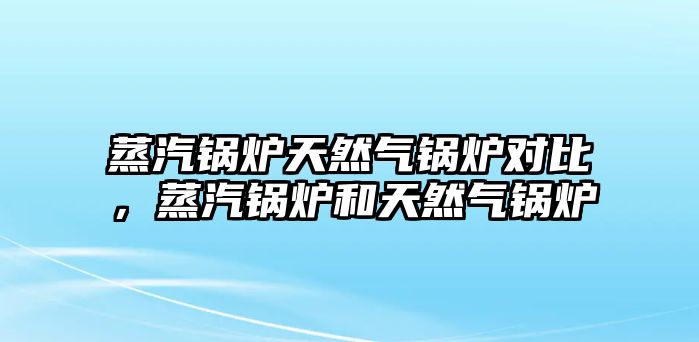 蒸汽鍋爐天然氣鍋爐對比，蒸汽鍋爐和天然氣鍋爐