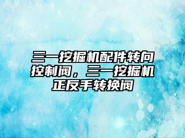 三一挖掘機配件轉(zhuǎn)向控制閥，三一挖掘機正反手轉(zhuǎn)換閥