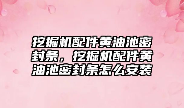 挖掘機配件黃油池密封條，挖掘機配件黃油池密封條怎么安裝